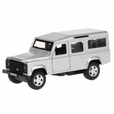Машина металл Land Rover Defender 12см,инерц,открыв.двери серебро