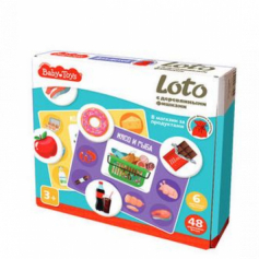 Лото с деревянными фишками "В магазин за продуктами" Baby Toys